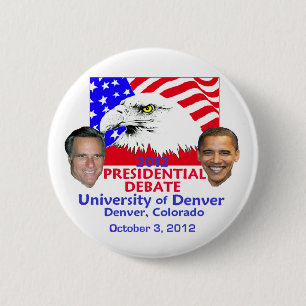 Presidentieel debat ronde button 5,7 cm