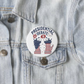 Presidentieel debat ronde button 7,6 cm (In situ)