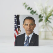 presidentieel portret van Barack Obama Briefkaart (Staand voorkant)