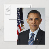 presidentieel portret van Barack Obama Briefkaart (Voorkant / Achterkant)