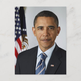 presidentieel portret van Barack Obama Briefkaart
