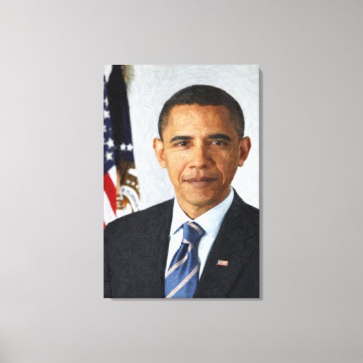 presidentieel portret van Barack Obama Canvas Afdruk (Voorkant)