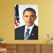 presidentieel portret van Barack Obama Canvas Afdruk (Insitu (Woonkamer))