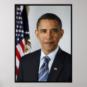 presidentieel portret van Barack Obama Poster (Voorkant)