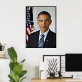 presidentieel portret van Barack Obama Poster (Thuiskantoor)