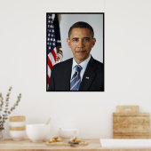 presidentieel portret van Barack Obama Poster (Keuken)