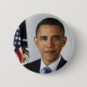 presidentieel portret van Barack Obama Ronde Button 5,7 Cm