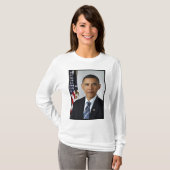 presidentieel portret van Barack Obama T-shirt (Voorkant volledig)