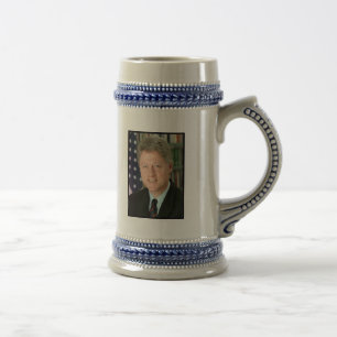 Presidentieel portret van Bill Clinton Bierpul