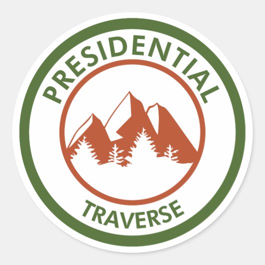 Presidentieel verplaatsen ronde sticker (Voorkant)