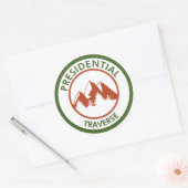 Presidentieel verplaatsen ronde sticker (Envelop)