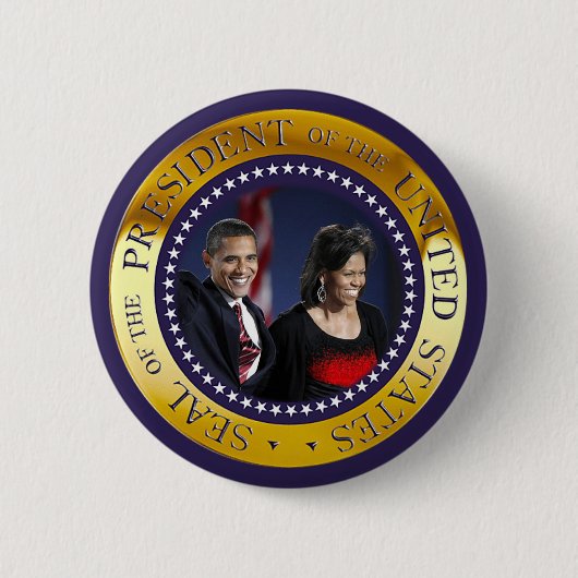 Presidentieel zegel ronde button 5,7 cm (Voorkant)