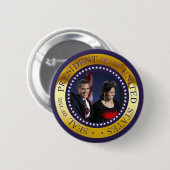 Presidentieel zegel ronde button 5,7 cm (Voorkant /achterkant)