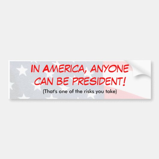 Presidentiële Bumpersticker (Voorkant)
