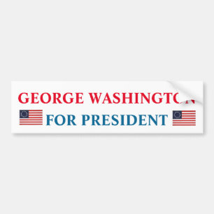 Presidentiële Bumpersticker: George Washington Bumpersticker