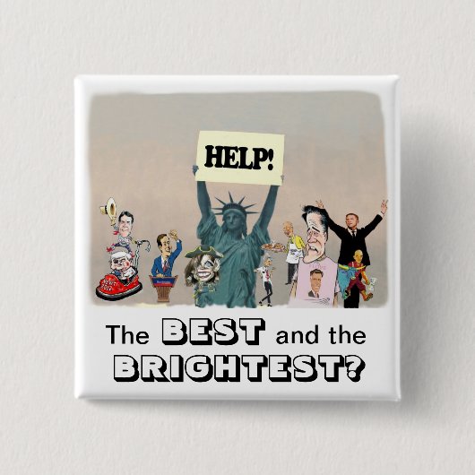 Presidentiële campagne 2012 vierkante button 5,1 cm (Voorkant)