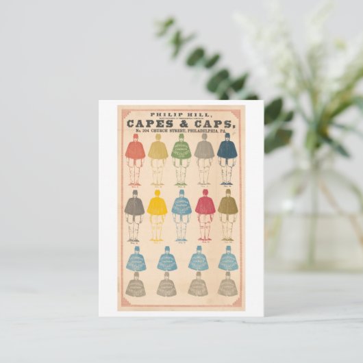 Presidentiële Campagne Petten en Capes Advertentie Briefkaart (Staand voorkant)