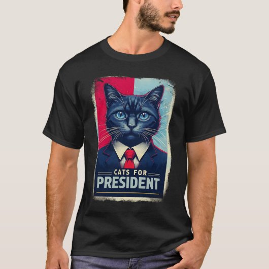 Presidentiële campagne Unisex Softstyle Cats leide T-shirt (Voorkant)