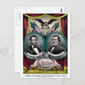 Presidentiële campagne van Abraham Lincoln 1864 Briefkaart (Voorkant / Achterkant)