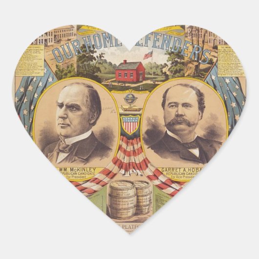 Presidentiële campagne van de  Republikeinse Parti Hart Sticker (Voorkant)