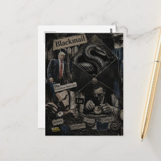 Presidentiële Chantage Politieke Gemengde Collage Briefkaart
