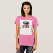 Presidentiële chick RED WHITE en BLUE LIPS T-shirt (Voorkant volledig)