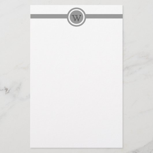 Presidentiële Custom Monogram Stationery Briefpapier (Voorkant)