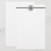 Presidentiële Custom Monogram Stationery Briefpapier (Voorkant / Achterkant)