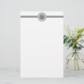 Presidentiële Custom Monogram Stationery Briefpapier (Staand voorkant)