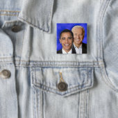 Presidentiële Democratische Blauwe Team Machine Vierkante Button 5,1 Cm (In situ)