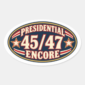 Presidentiële Encore 45 47 Ovale Sticker