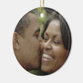 PRESIDENTIËLE HOUT, BARACK OBAMA-versiering Keramisch Ornament (Links)