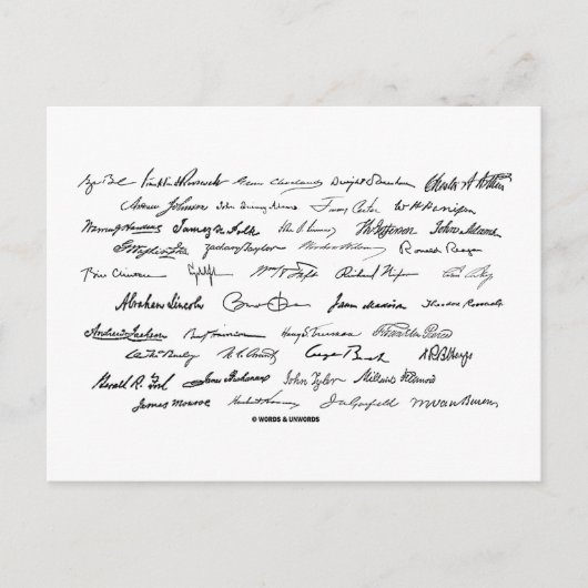 Presidentiële ondertekenaars (Presidenten van de V Briefkaart (Voorkant)