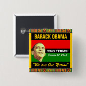 Presidentiële opening 2013 vierkante button 5,1 cm (Voorkant /achterkant)