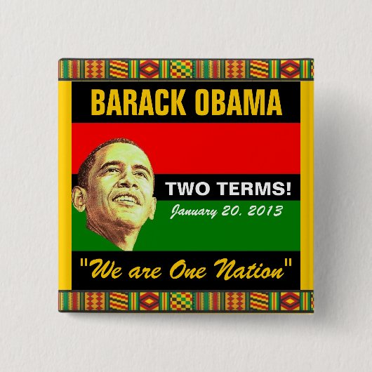Presidentiële opening 2013 vierkante button 5,1 cm (Voorkant)