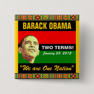 Presidentiële opening 2013 vierkante button 5,1 cm