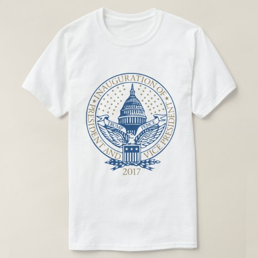 Presidentiële opening 2017 Donald Trump Pence T-shirt (Design voorkant)