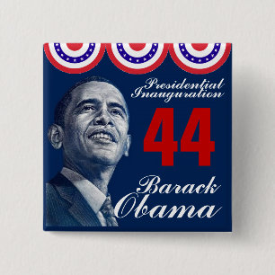 Presidentiële opening vierkante button 5,1 cm