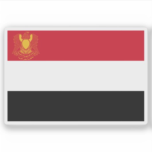 Presidentiële standaard van Egypte (1972-1984) Sticker (Voorkant)