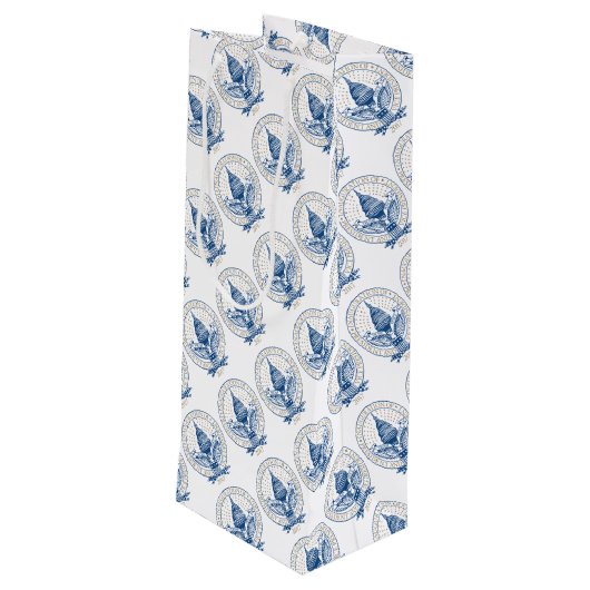 Presidentiële startdatum 2017 wijn cadeautas (Achterkant Gekanteld)