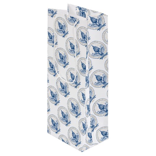 Presidentiële startdatum 2017 wijn cadeautas (Voorkant Gekanteld)