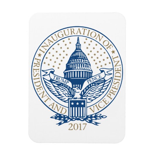 Presidentiële startversie van Trump Pence 2017 Log Magneet (Verticaal)