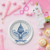 Presidentiële startversie van Trump Pence 2017 Log Papieren Bordje (Feest)