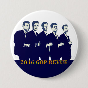 Presidentiële tegenstanders van GOP 2016 Ronde Button 7,6 Cm