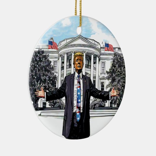 Presidentiële Trotse Amerikaanse Acryl Ornament (Rechts)