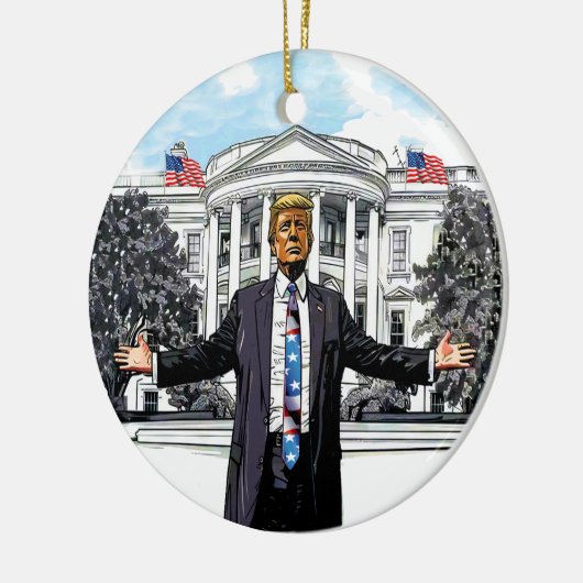 Presidentiële Trotse Amerikaanse Acryl Ornament (Links)