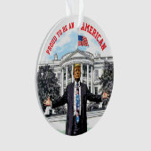 Presidentiële Trotse Amerikaanse Acryl Ornament (voorkant)