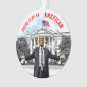 Presidentiële Trotse Amerikaanse Acryl Ornament (voorkant)