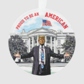 Presidentiële Trotse Amerikaanse Acryl Ornament (voorkant)