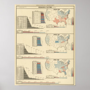 Presidentiële verkiezingen 1860-1868 poster